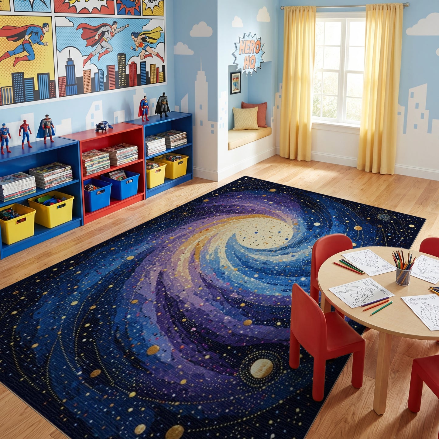 Cosmic Spiral Galaxy Starry Rug