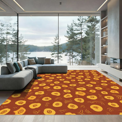 Amber Dot Swirl Organic Rug