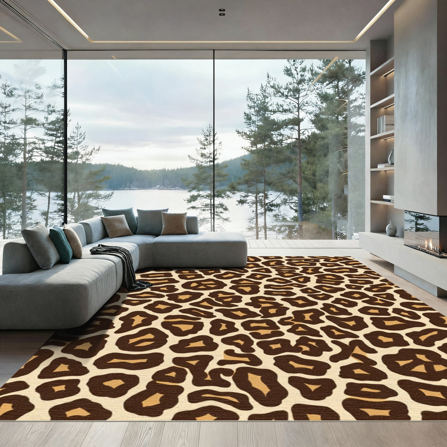 Bold Spotted Animal Print Rug