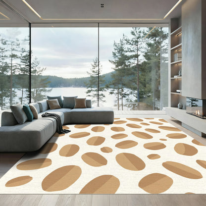 Brown Oval Scatter Rug