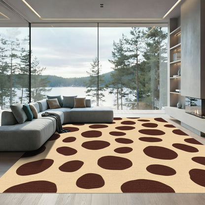 Caramel Brown Irregular Spots Rug