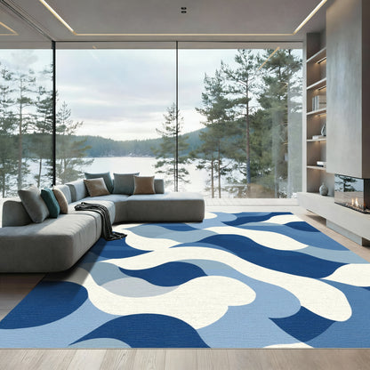 Deep Ocean Wave Abstract Art Rug