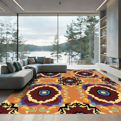 Earth Tones Medallion Sunburst Rug