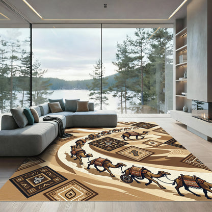 Caravan Camel Sand Art Tile Rug