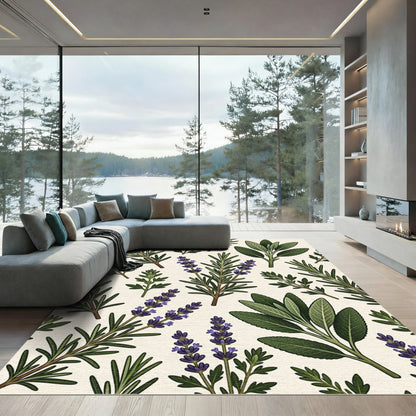 Herbal Garden Collection Lavender Sage Rug