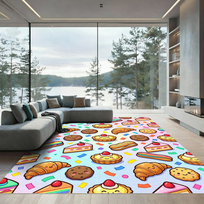 Cheerful Pastel Treats and Sweet Confetti Rug