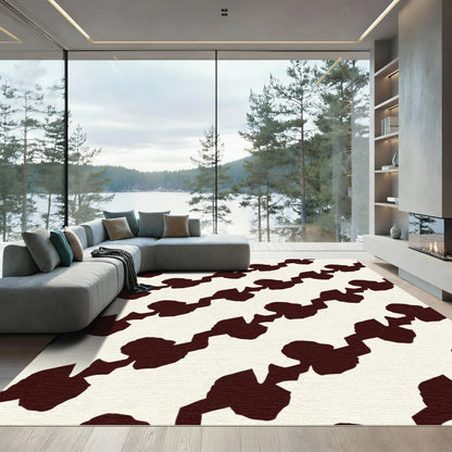 Deep Cherry Chain Link Rug