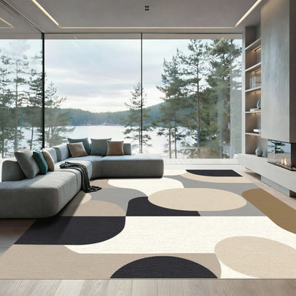 Organic Mid Century Modern Shapes Rug