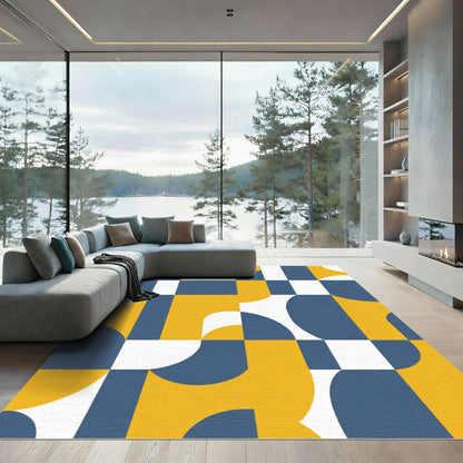 Mid Century Modern Geometric Arc Rug