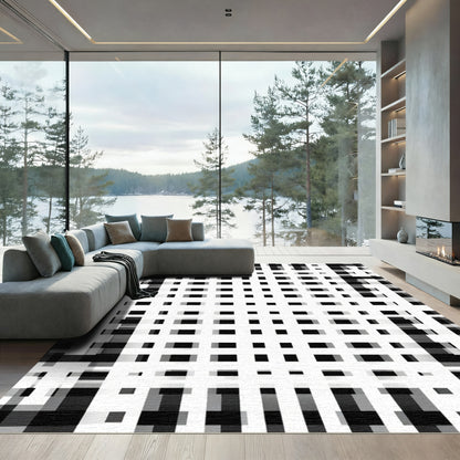 Monochromatic Lattice Geometric Weave Rug