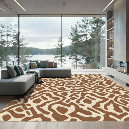Sienna Abstract Organic Flow Rug