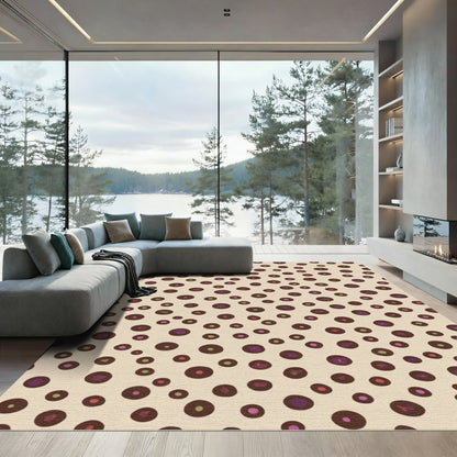 Playful Multi Colored Dot Scatter Rug