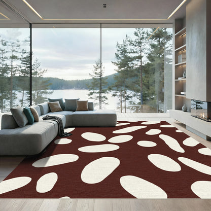 Rich Brown Organic Blob Rug