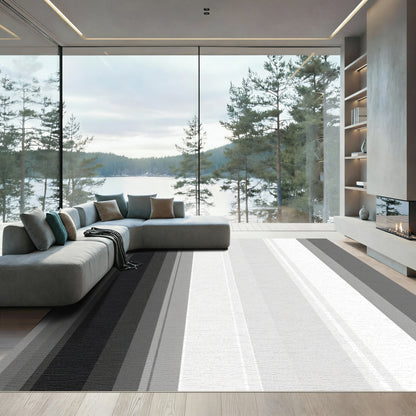 Monochromatic Vertical Striped Gradient Rug