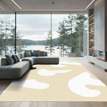 Neutral Cream Organic Blobs Rug