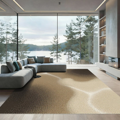 Earthy Gradient Stippled Nebula Rug