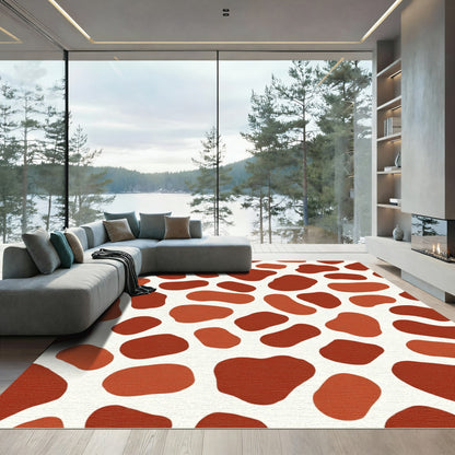 Rustic Red Giraffe Spot Rug