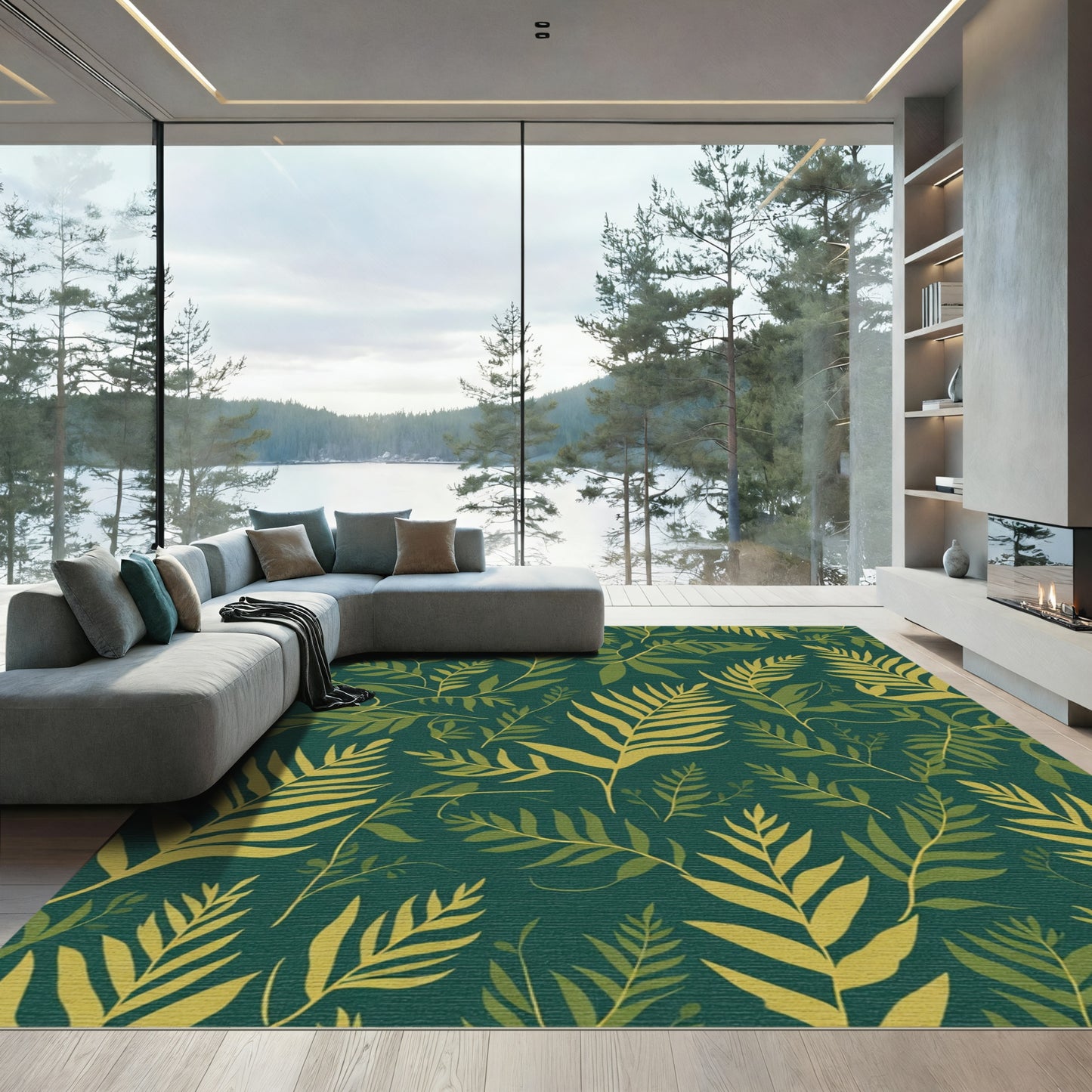 Evergreen Leafy Vines Rug