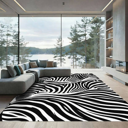 Stripe Zebra Wildlife Art Rug