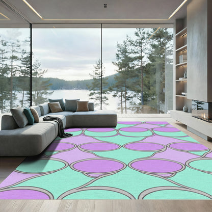 Lavender Mint Oval Linkage Rug