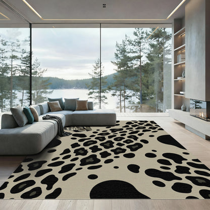 Chic Leopard Spots Abstract Rug