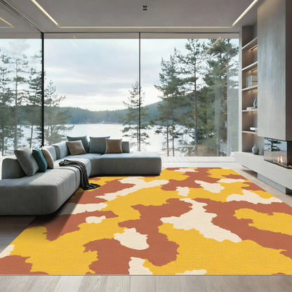 Desert Camouflage Splatter Texture Rug