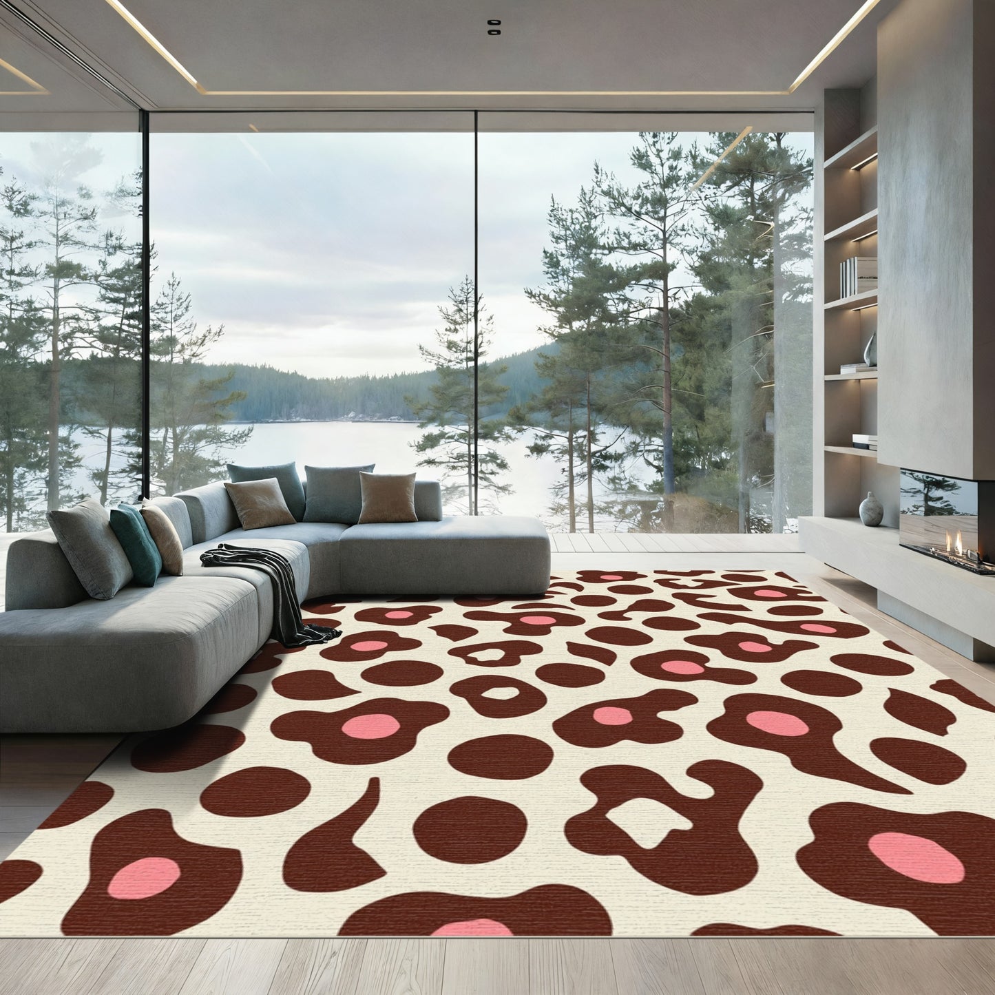 Cheetah Spot Pink Accent Rug