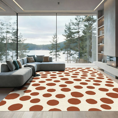 Terra Cotta Dot Scatter Rug