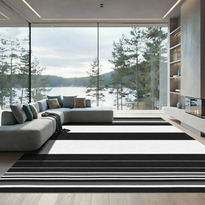 Bold Stark Horizontal Lines Rug