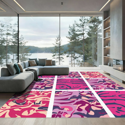 Pink Purple Abstract Flow Rug