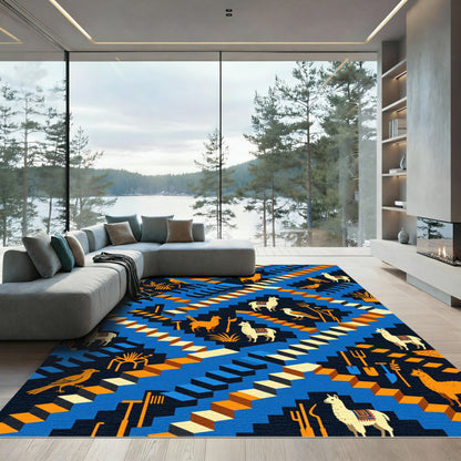 Andean Llama Birds Staircase Rug