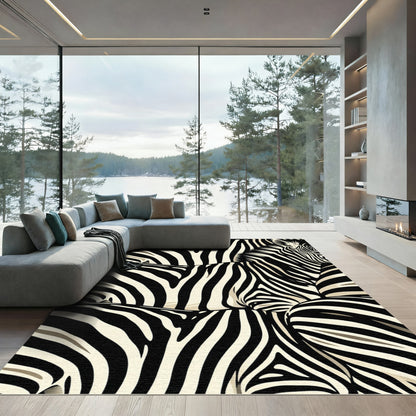 Abstract Equine Striped Contemporary Rug