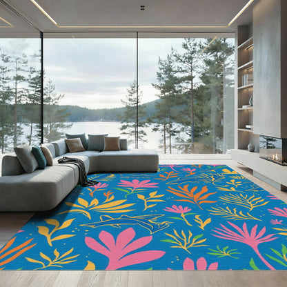 Oceanic Flora Shark Collage Rug