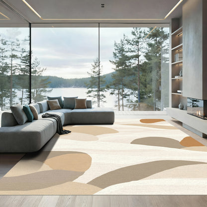 Earthy Terra Cotta Abstract Hills Rug