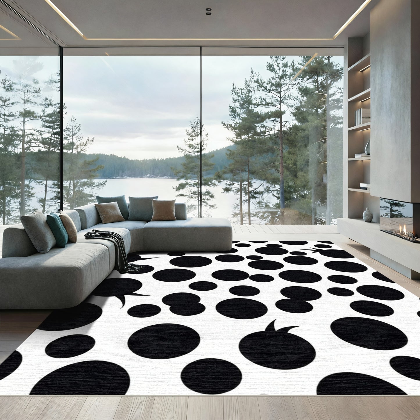 Monochromatic Bubbly Circles Scatter Rug