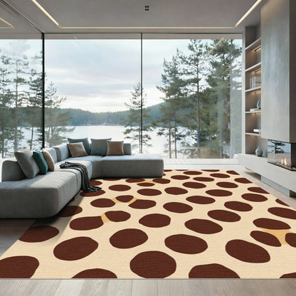 Brown Polka Dot Animal Skin Rug