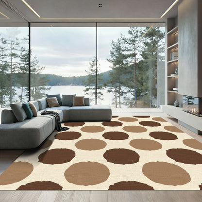 Earthy Tones Dot Arrangement Rug