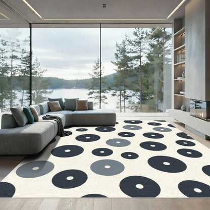 Navajo Blue Scattered Dot Arrangement Rug