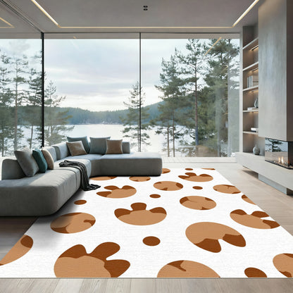 Brown Paw Print Spots Rug