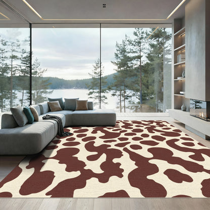Brown Spot Organic Abstract Rug