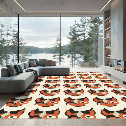 Orange Black Brindle French Bulldog Repeat Rug