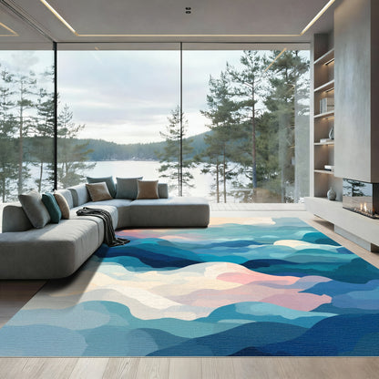 Sunrise Cloudscape Abstract Vista Rug