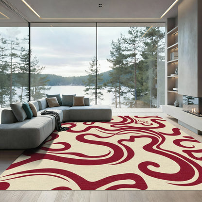 Crimson Swirl Organic Harmony Rug