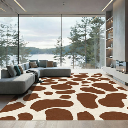 Brown and Cream Spotted Hide Rug