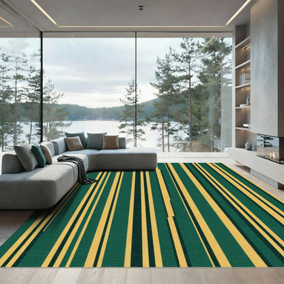 Emerald Golden Stripe Rug