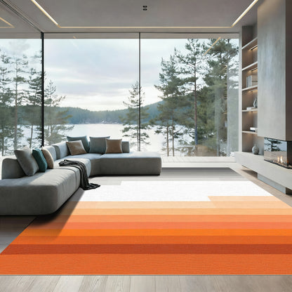 Ombre Gradient Horizontal Stripe Rug
