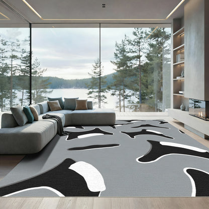 Monochromatic Orca Pod Pattern Rug