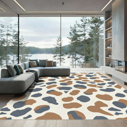 Modern Abstract Camouflage Spots Rug