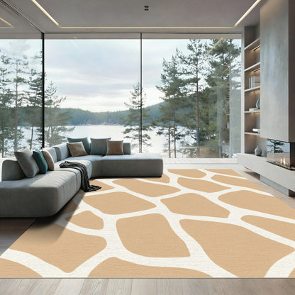 Camel Cream Giraffe Skin Pattern Rug
