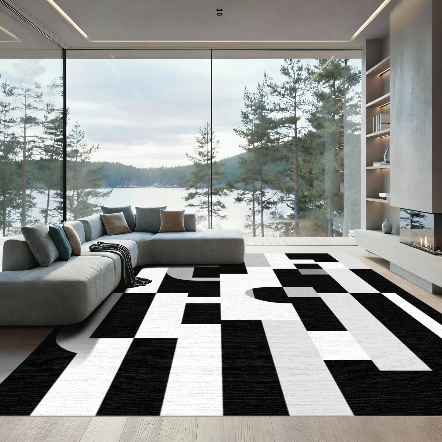Monochromatic Geometric Arrangement Rug